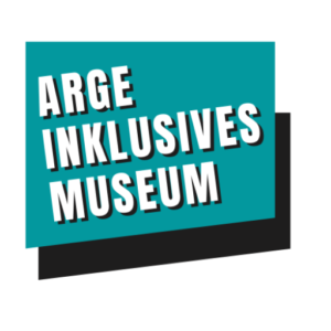 Logo mit Text "ARGE Inklusives Museum"
