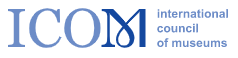 Logo von ICOM mit text "International Council of Museums"